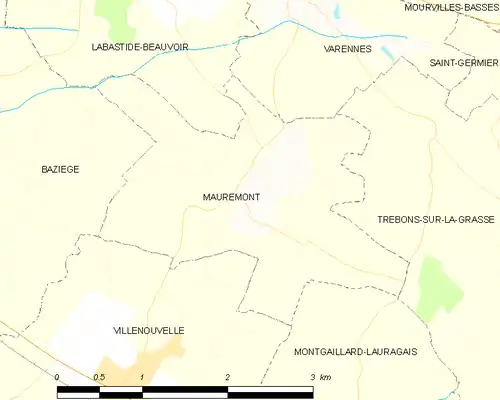 Detailkaart van de gemeente