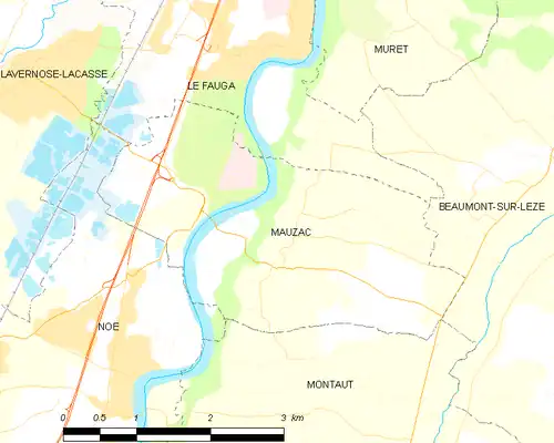 Detailkaart van de gemeente