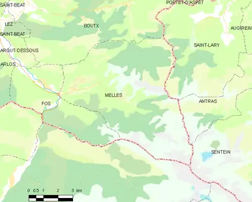 Detailkaart van de gemeente