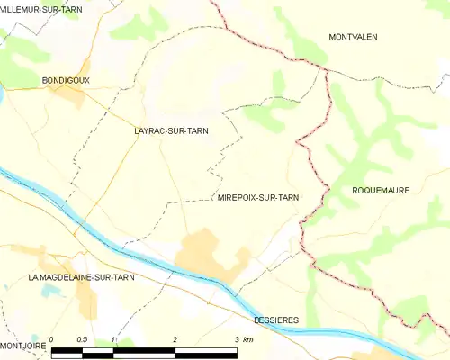 Detailkaart van de gemeente