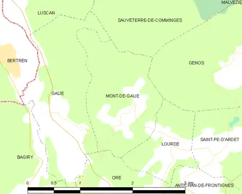 Detailkaart van de gemeente