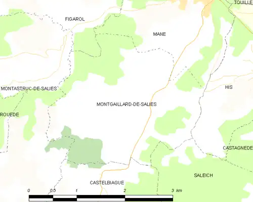 Detailkaart van de gemeente