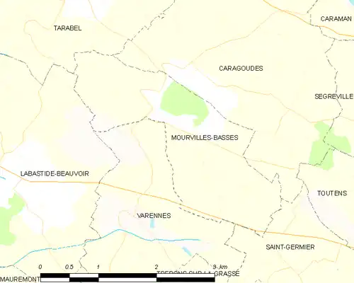 Detailkaart van de gemeente