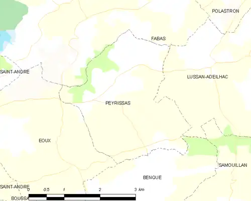 Detailkaart van de gemeente