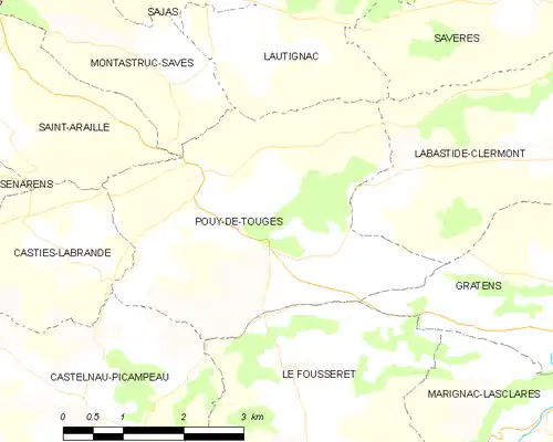 Detailkaart van de gemeente