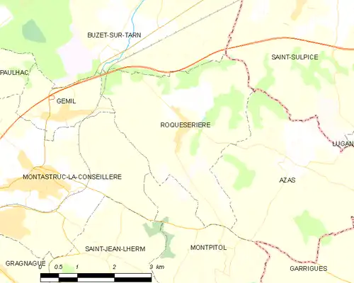 Detailkaart van de gemeente