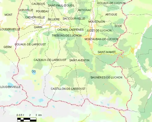 Detailkaart van de gemeente