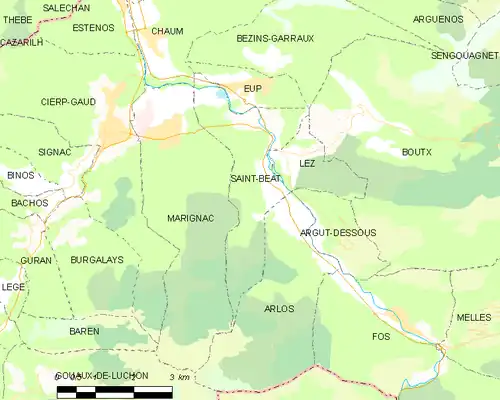 Detailkaart van de gemeente