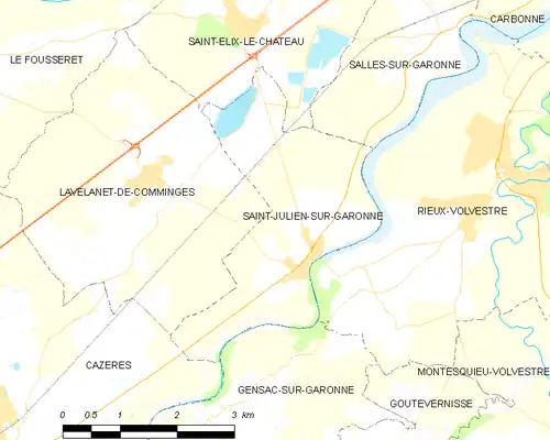 Detailkaart van de gemeente