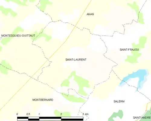 Detailkaart van de gemeente