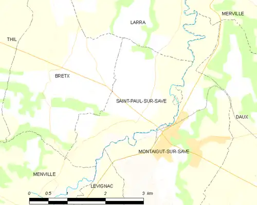 Detailkaart van de gemeente