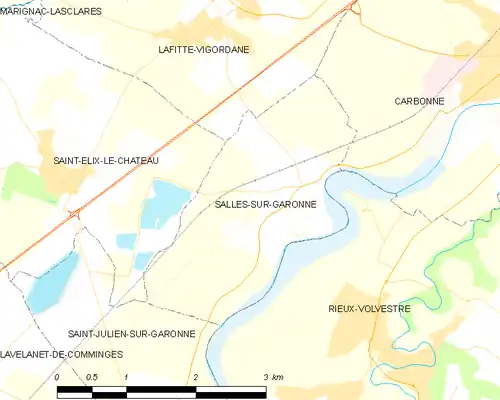 Detailkaart van de gemeente