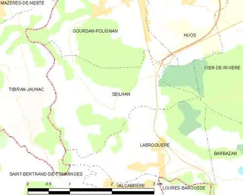 Detailkaart van de gemeente