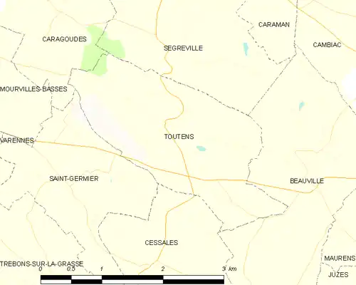 Detailkaart van de gemeente