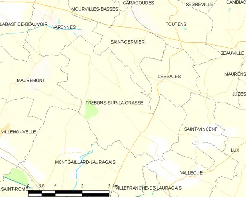 Detailkaart van de gemeente