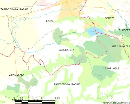 Detailkaart van de gemeente