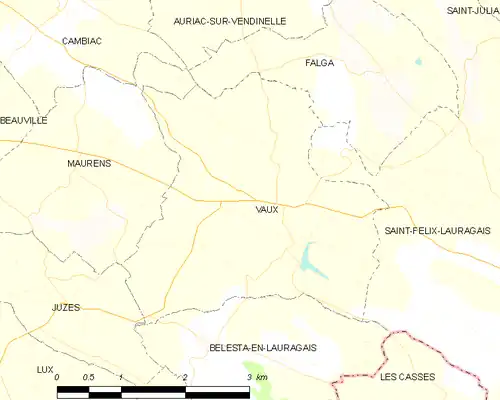 Detailkaart van de gemeente