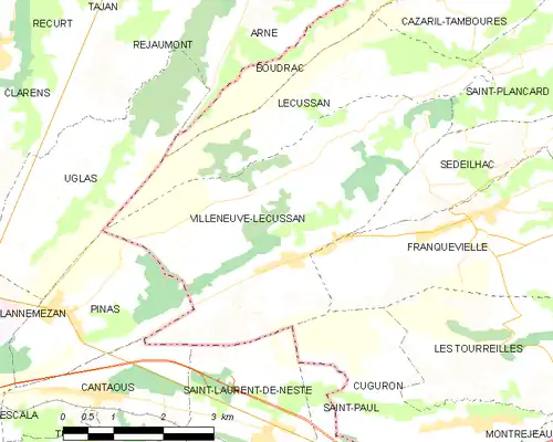 Detailkaart van de gemeente
