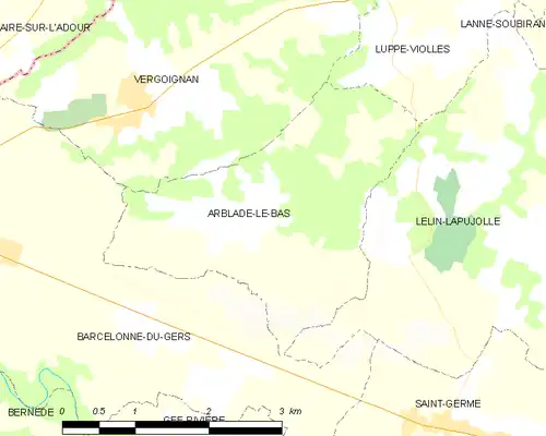 Detailkaart van de gemeente