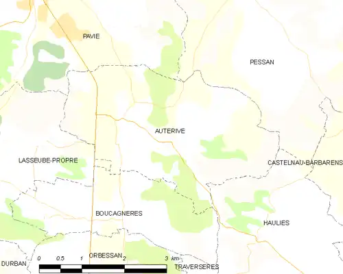 Detailkaart van de gemeente