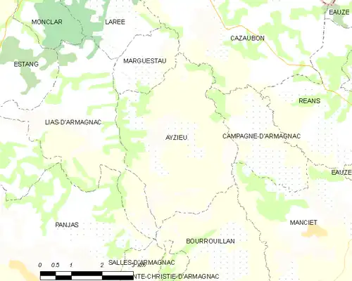 Detailkaart van de gemeente