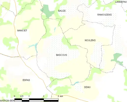 Detailkaart van de gemeente