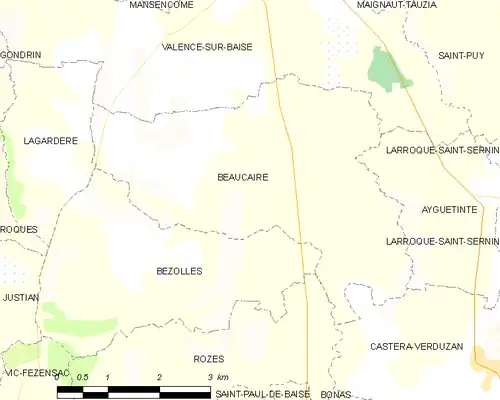 Detailkaart van de gemeente