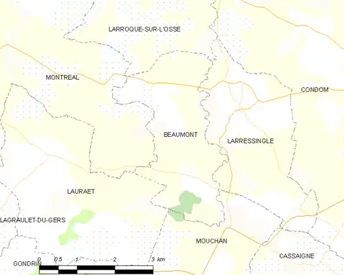 Detailkaart van de gemeente