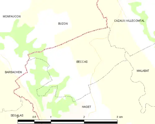 Detailkaart van de gemeente