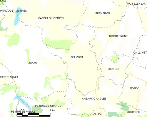 Detailkaart van de gemeente