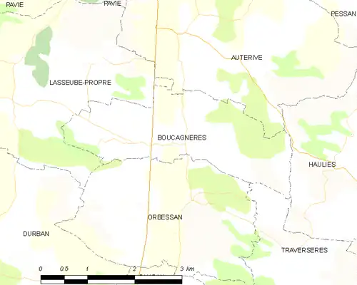 Detailkaart van de gemeente