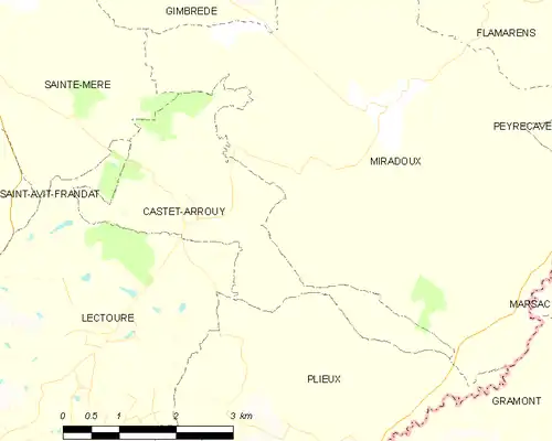 Detailkaart van de gemeente