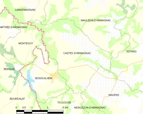Detailkaart van de gemeente