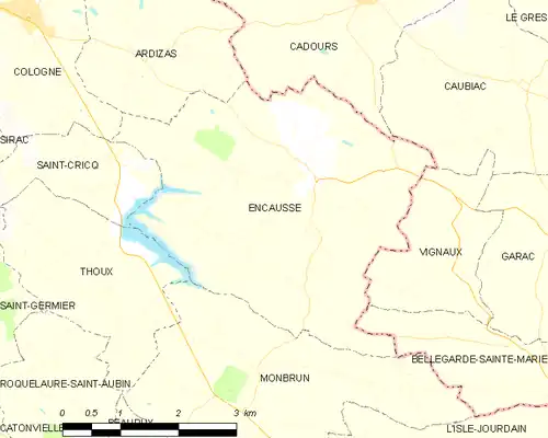 Detailkaart van de gemeente