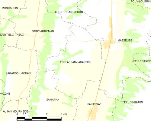 Detailkaart van de gemeente