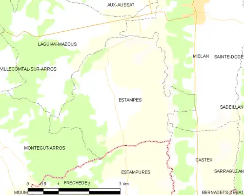 Detailkaart van de gemeente