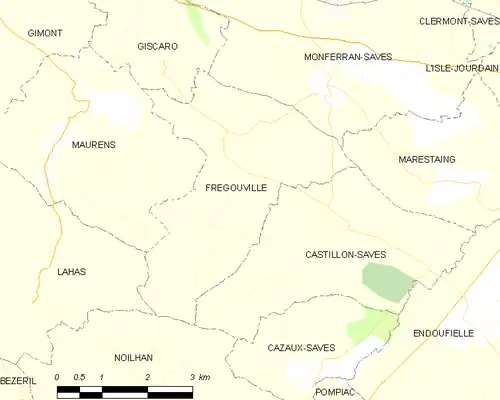 Detailkaart van de gemeente