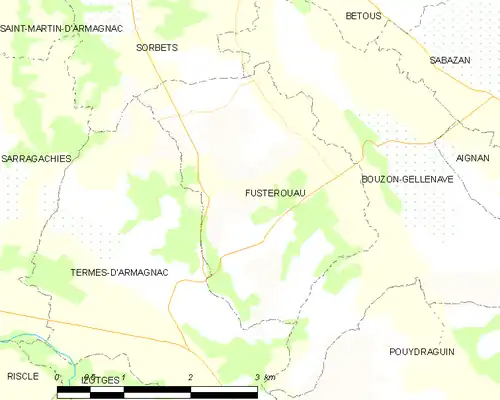 Detailkaart van de gemeente