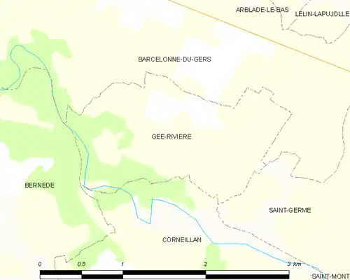 Detailkaart van de gemeente