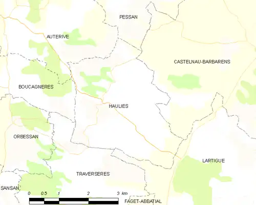 Detailkaart van de gemeente