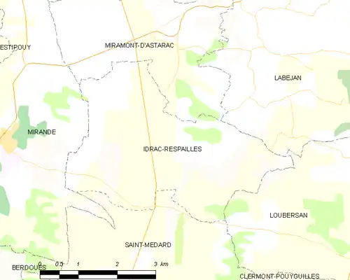 Detailkaart van de gemeente