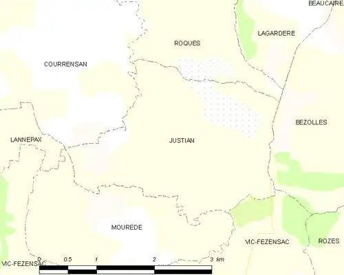 Detailkaart van de gemeente