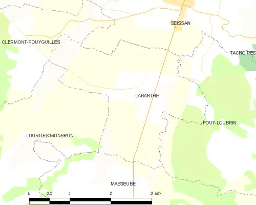 Detailkaart van de gemeente