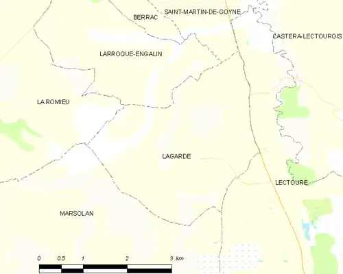 Detailkaart van de gemeente