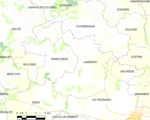 Detailkaart van de gemeente