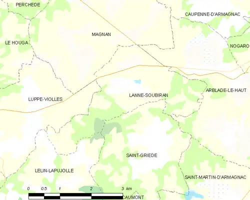 Detailkaart van de gemeente