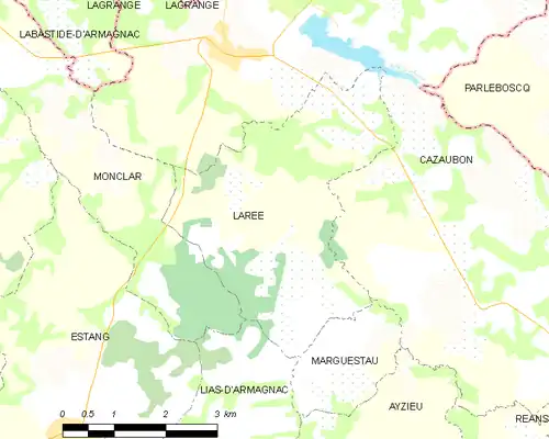 Detailkaart van de gemeente