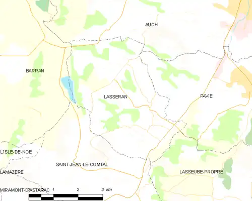 Detailkaart van de gemeente