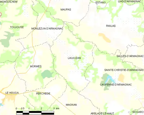 Detailkaart van de gemeente