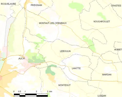 Detailkaart van de gemeente